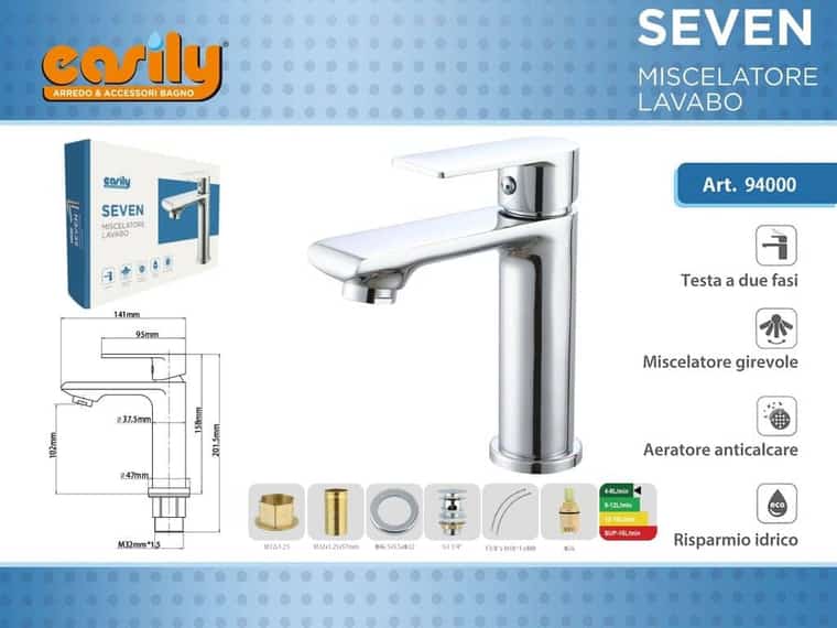 Miscelatore lavabo — cromato