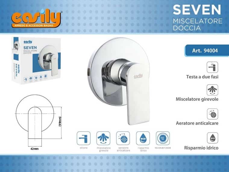 Miscelatore doccia da incasso — cromato